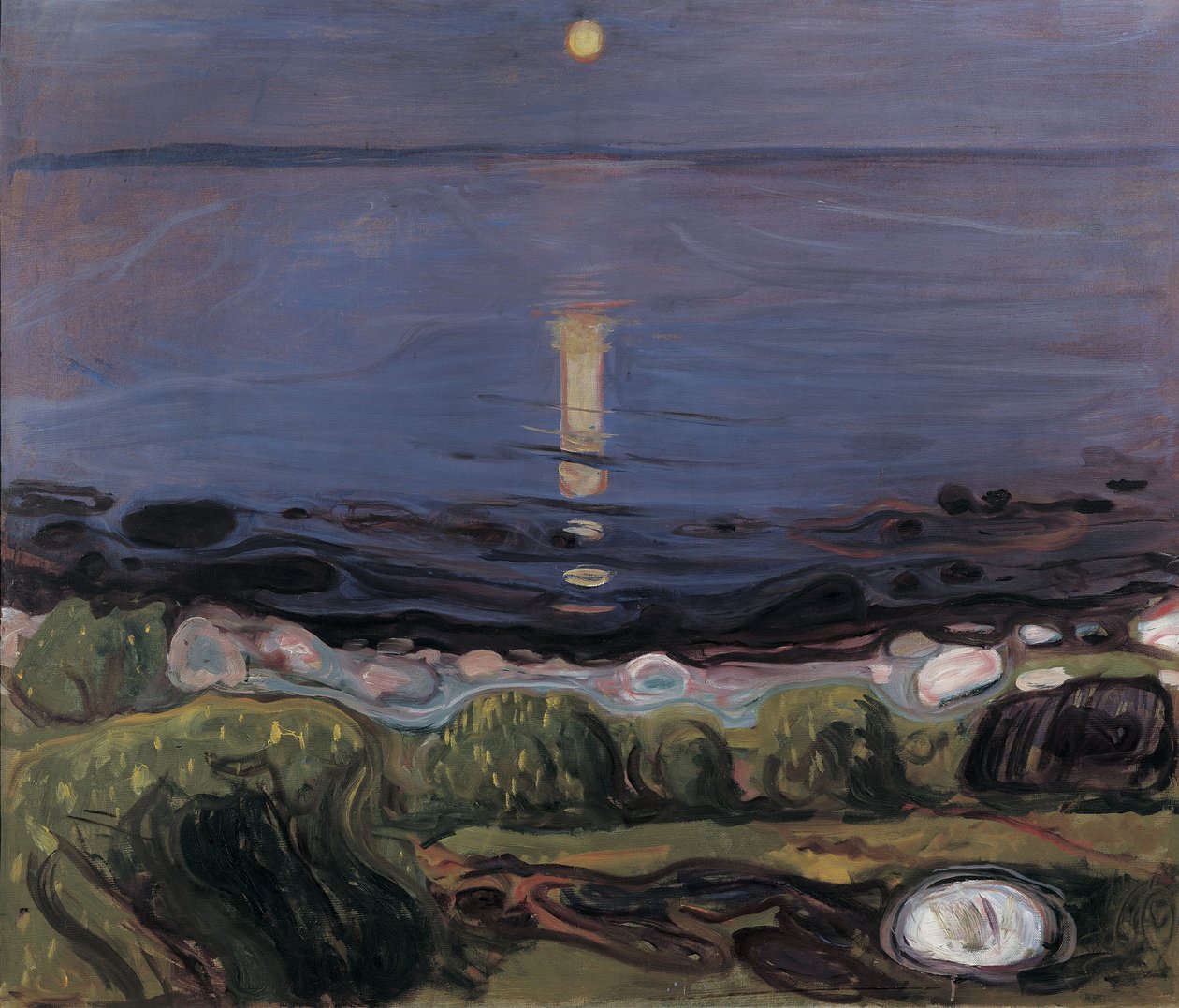 Sommernacht am Strand von Edvard Munch