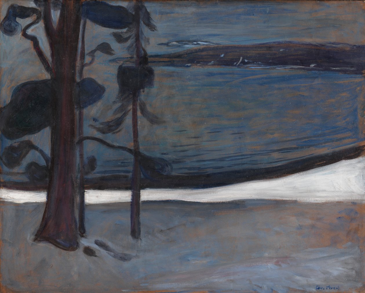 Winter auf Nordstrand von Edvard Munch