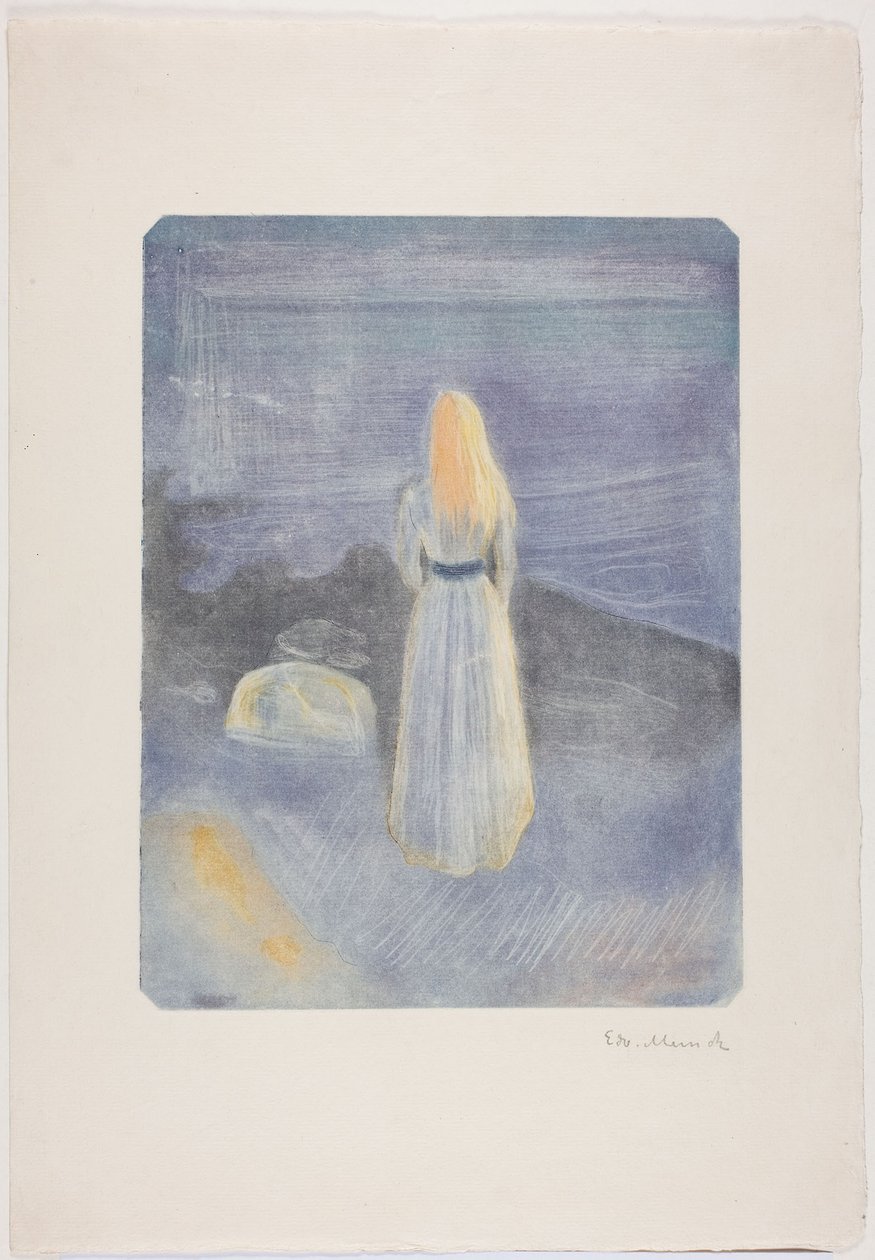 Junge Frau am Strand von Edvard Munch