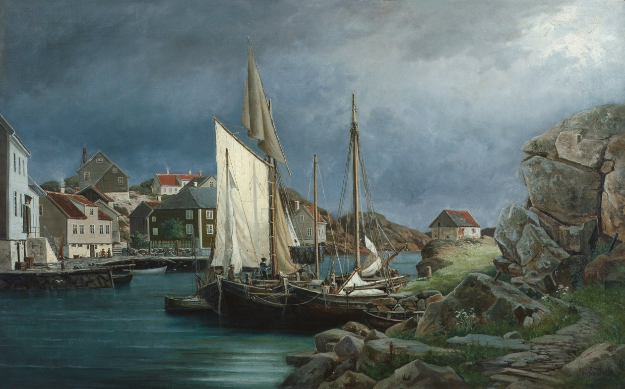 Fischerdorf von Edvard Skari