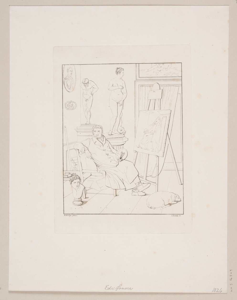 C.A. Lorentzen in seinem Atelier von Edvard Sonne