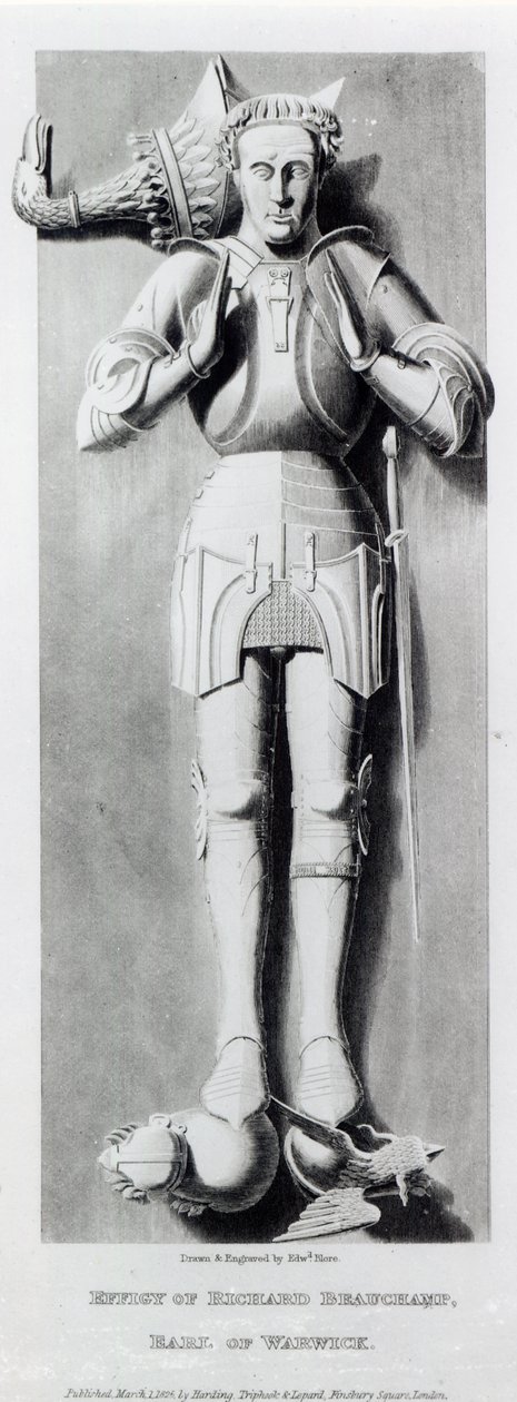 Abbild von Richard Beauchamp, Earl of Warwick, veröffentlicht von Harding, Triphook und Lepard, 1825 von Edward Blore