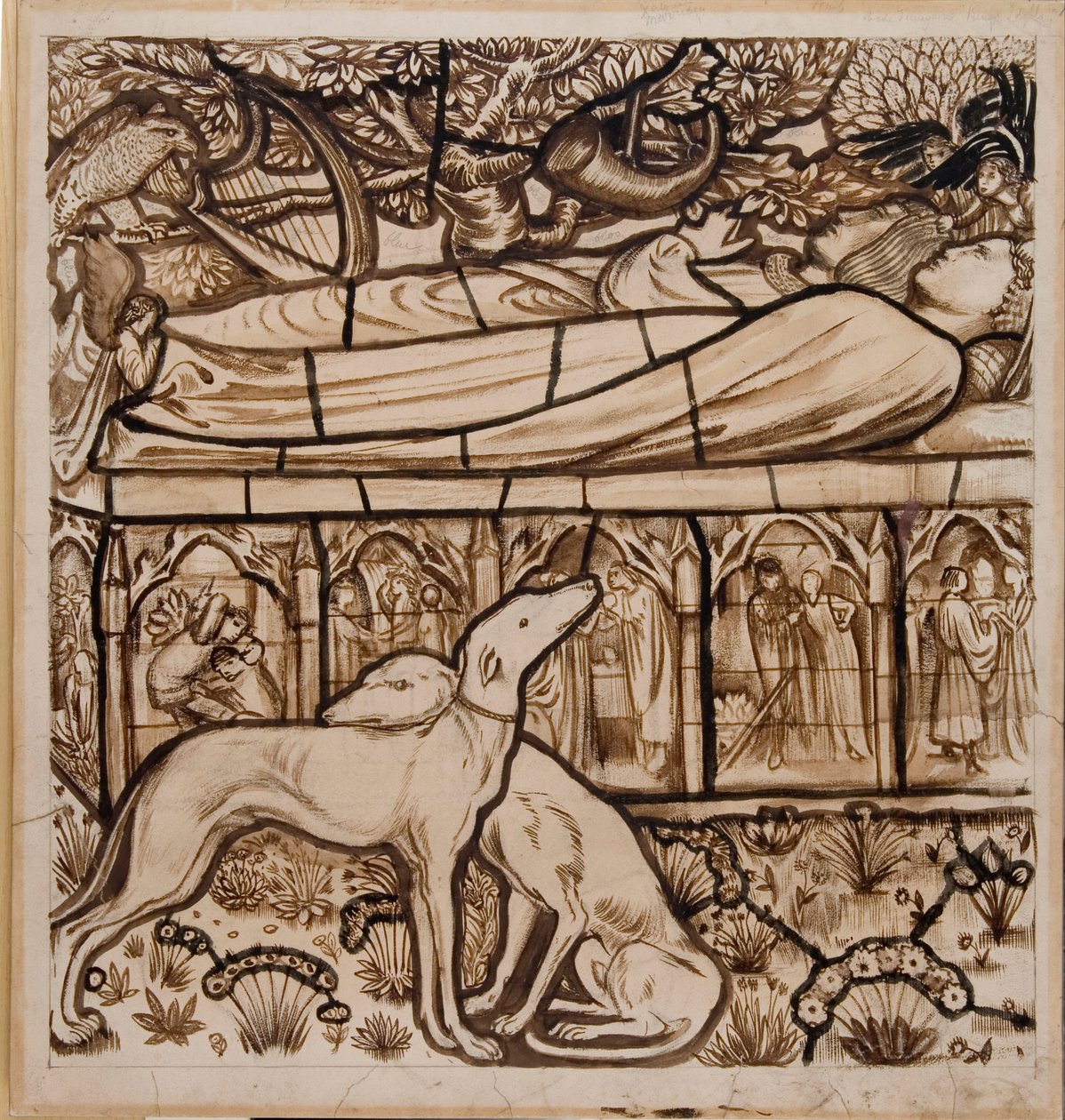 Das Grab von Tristram und Iseult von Edward Burne Jones