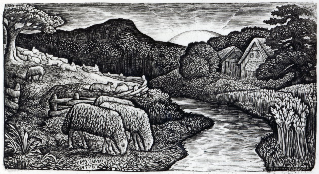 Die Schafe seiner Weide, ca. 1828, aus einer Ausgabe von 350 Drucken veröffentlicht für das Album 