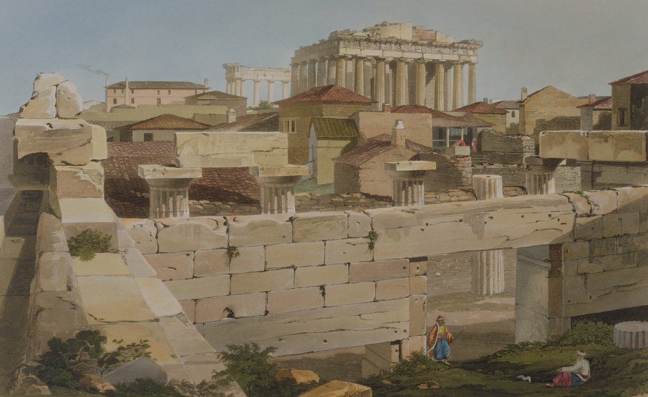 Ansicht des Parthenon von den Propyläen, Tafel 7 aus Teil 2 von 