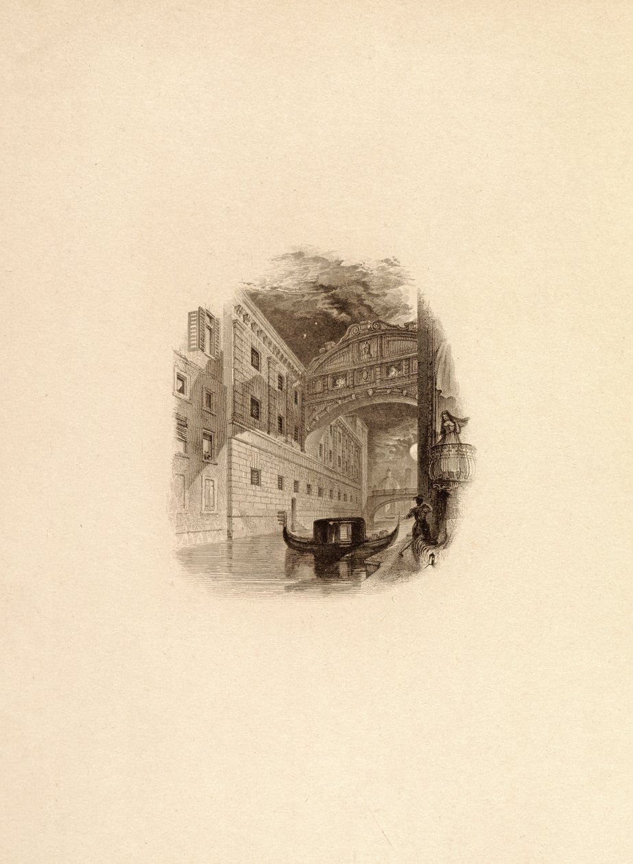 Die Seufzerbrücke, Venedig, ca. 1832 von Edward Francis Finden