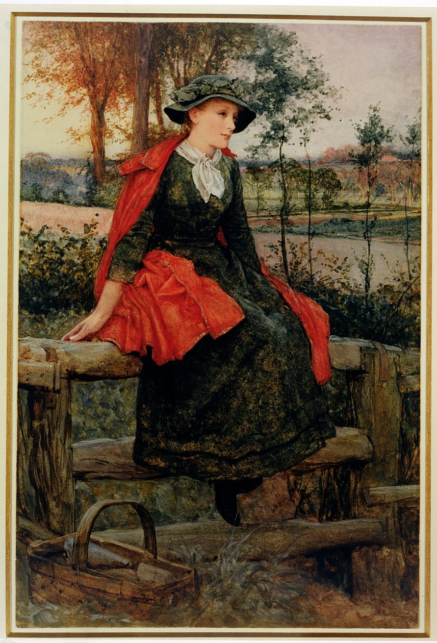 Der rote Umhang, 1883 von Edward Killingworth Johnson