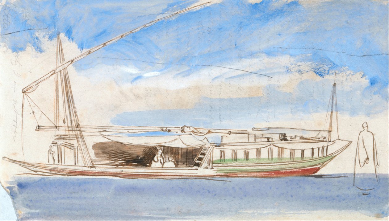Boot auf dem Nil von Edward Lear