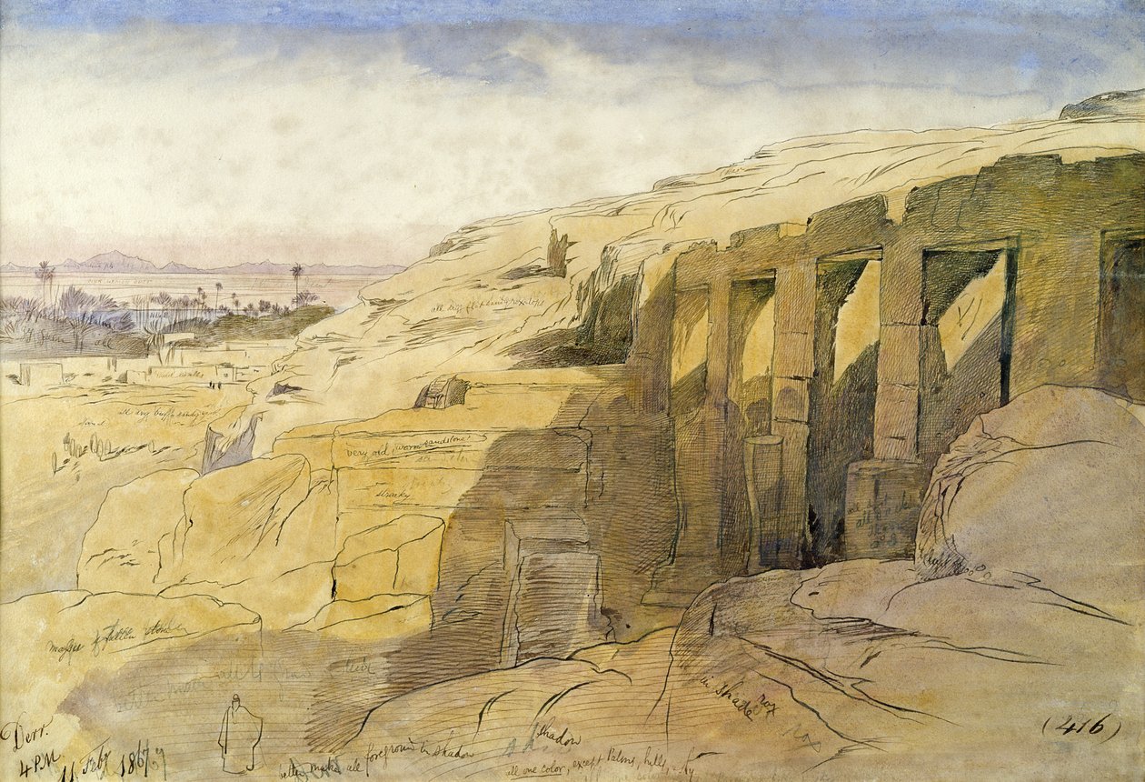 Derr, Ägypten, 1867 von Edward Lear