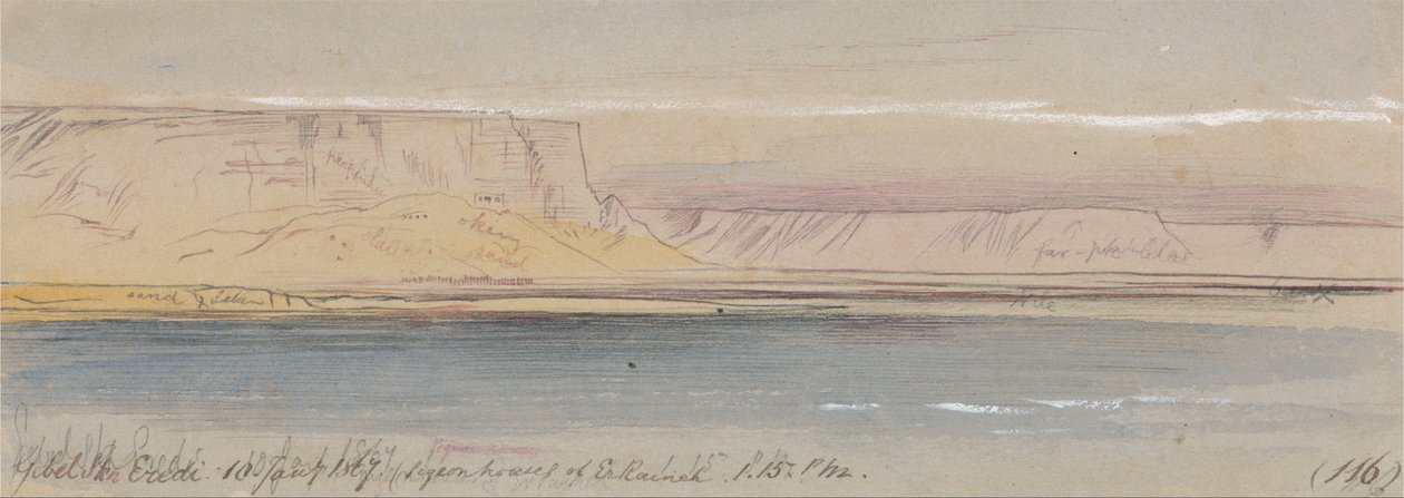 Gebel Sheikh Eredi, (Taubenhaus von Er Raineh) von Edward Lear