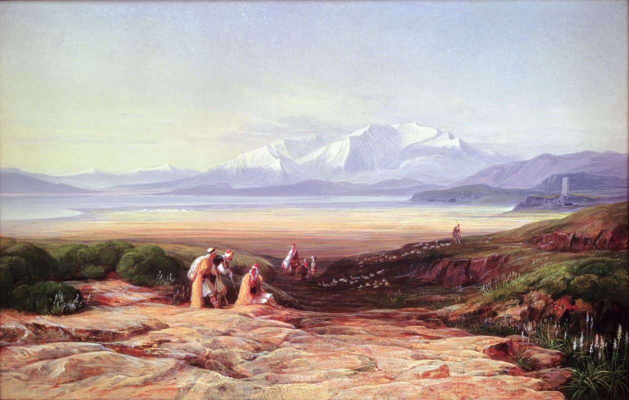 Berg Parnassus, See Cephissus und die Ebenen von Boetia, Griechenland, 1860 von Edward Lear