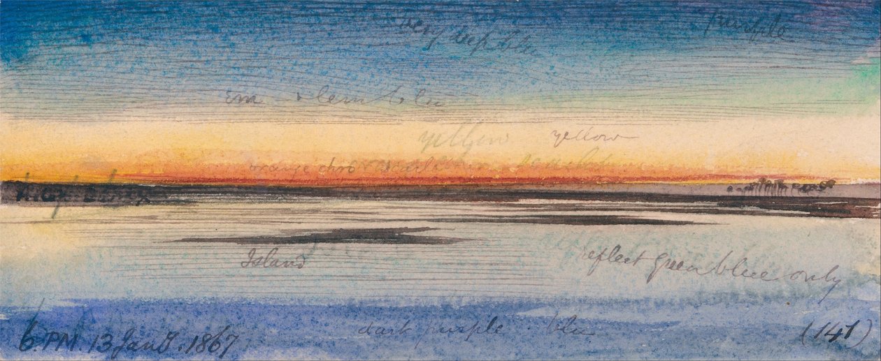Sonnenuntergang am Nil von Edward Lear