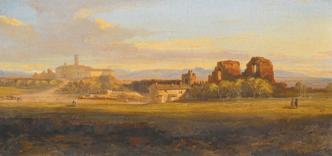 Ansicht der römischen Campagna von Edward Lear