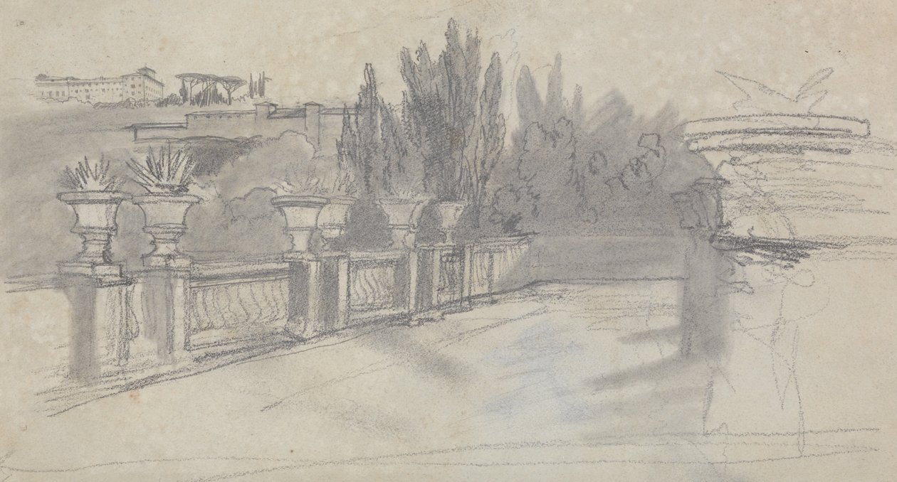 Villa Torlonia, ehemals Villa Conti, Frascati von Edward Lear