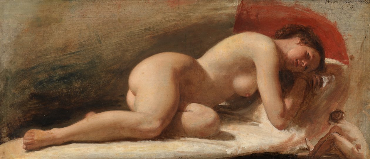 Studie einer liegenden weiblichen Akt, 1843 von Edward William Wyon