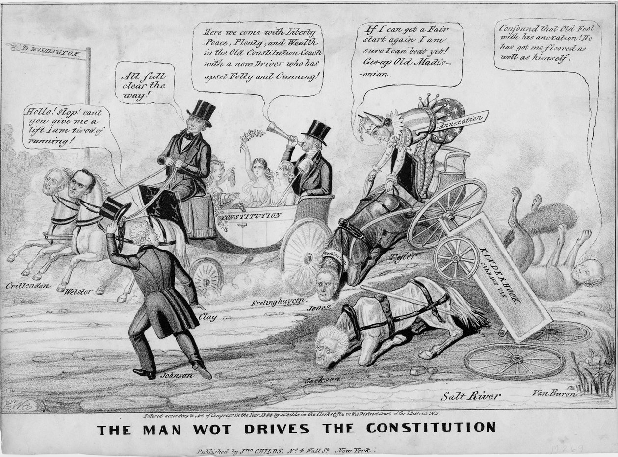 Der Mann, der die Verfassung fährt, veröffentlicht von J Childs, New York, 1844 von Edward Williams Clay