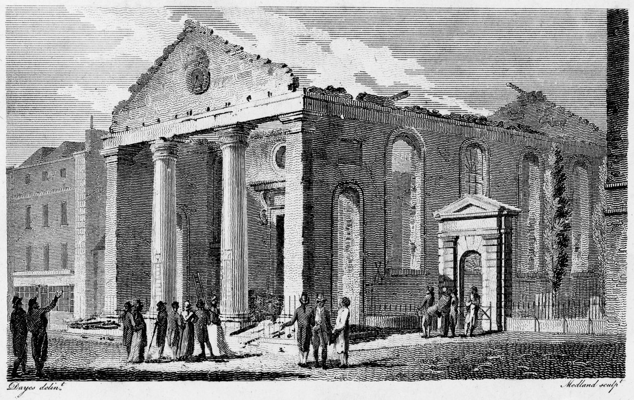 Ruinen von St. Paul Covent Garden von Edward (after) Dayes
