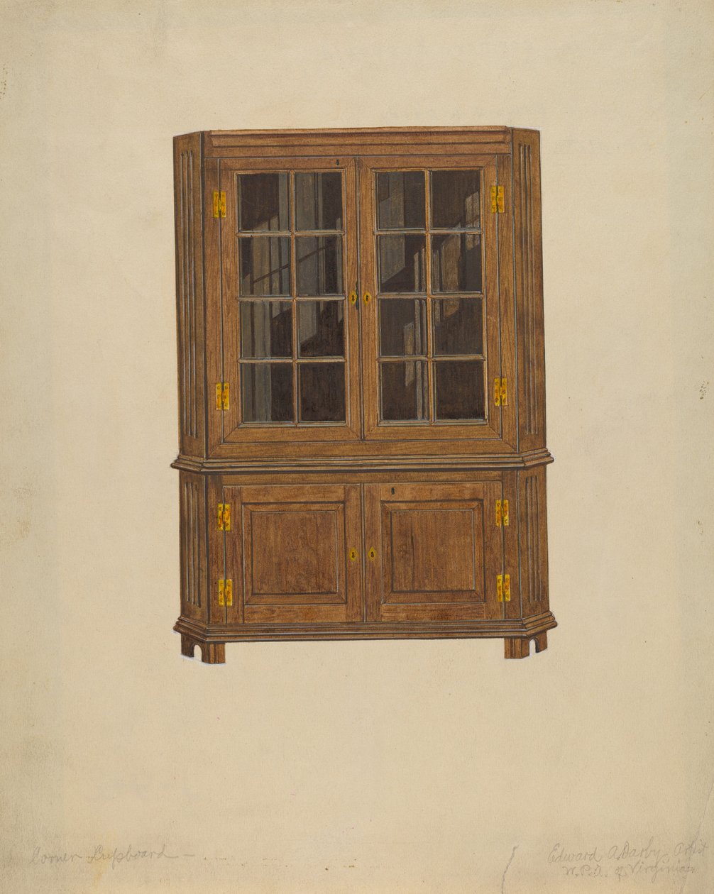 Eckschrank von Edward A. Darby