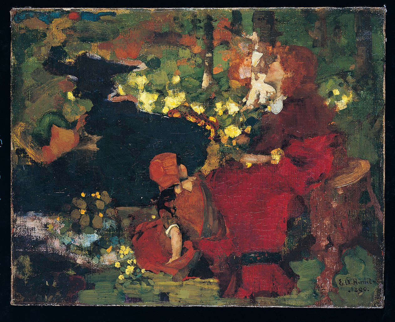 Ein Teich im Wald von Edward Atkinson Hornel