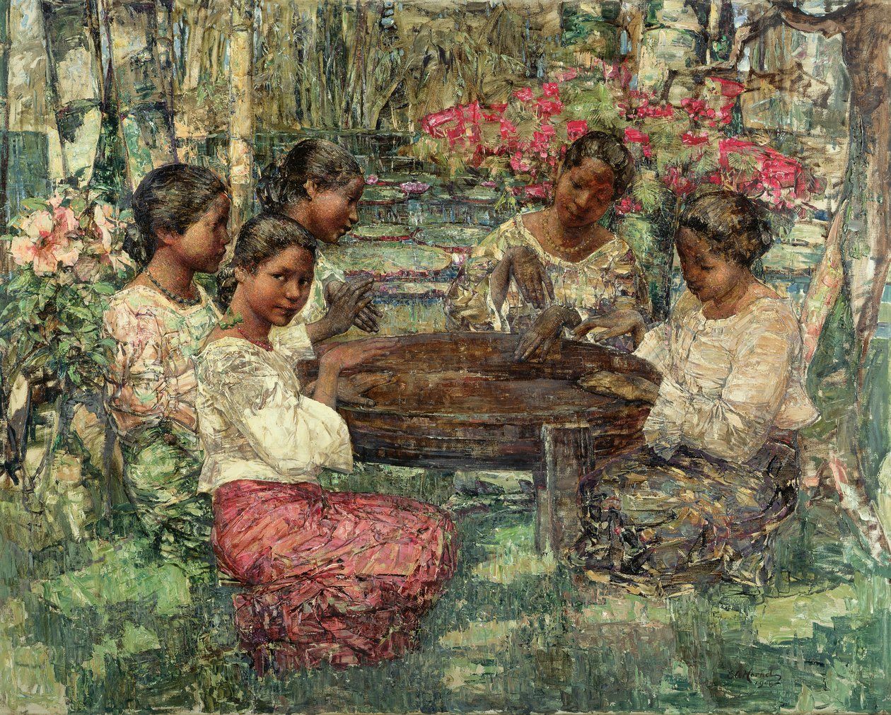 Tom-Tom-Spieler, Ceylon von Edward Atkinson Hornel