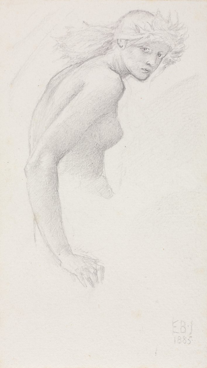 Studie einer weiblichen Figur von Edward Burne Jones