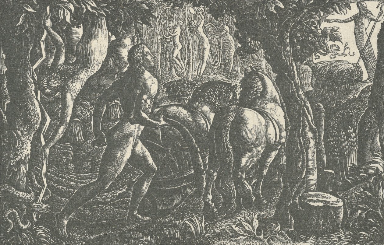 Der Pflüger, 1827 von Edward Calvert