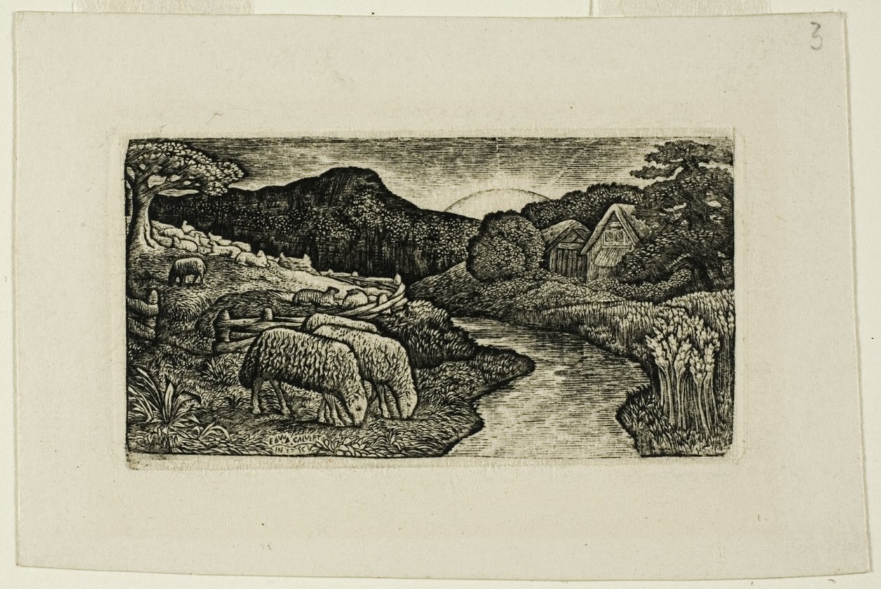 Die Schafe dieser Weide von Edward Calvert
