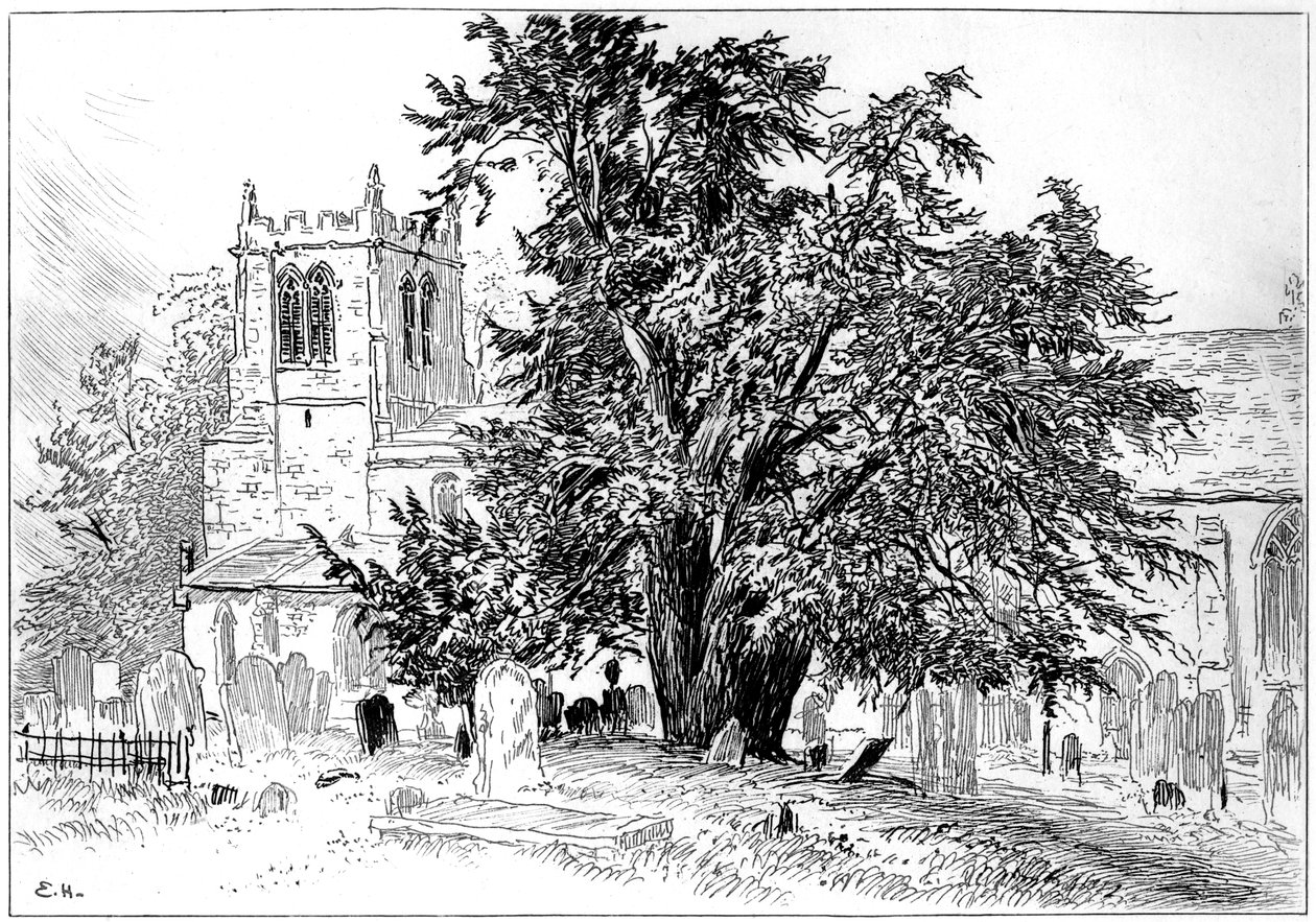 Kirche von Snitterfield, Snitterfield, Warwickshire, 1885 von Edward Hull