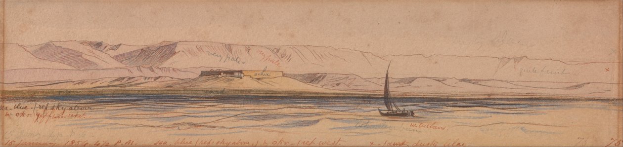 Boot auf dem Nil von Edward Lear