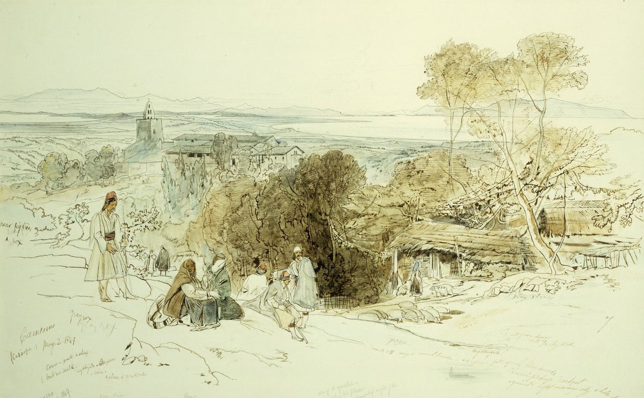 Camerino, 1849 von Edward Lear