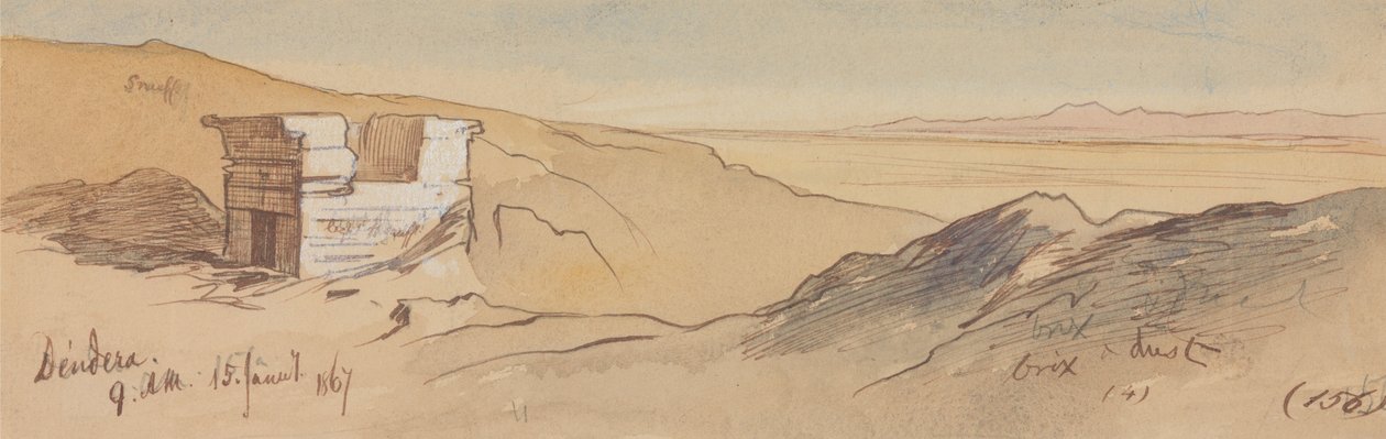Dendera, 9:00 Uhr, 15. Januar 1867 von Edward Lear