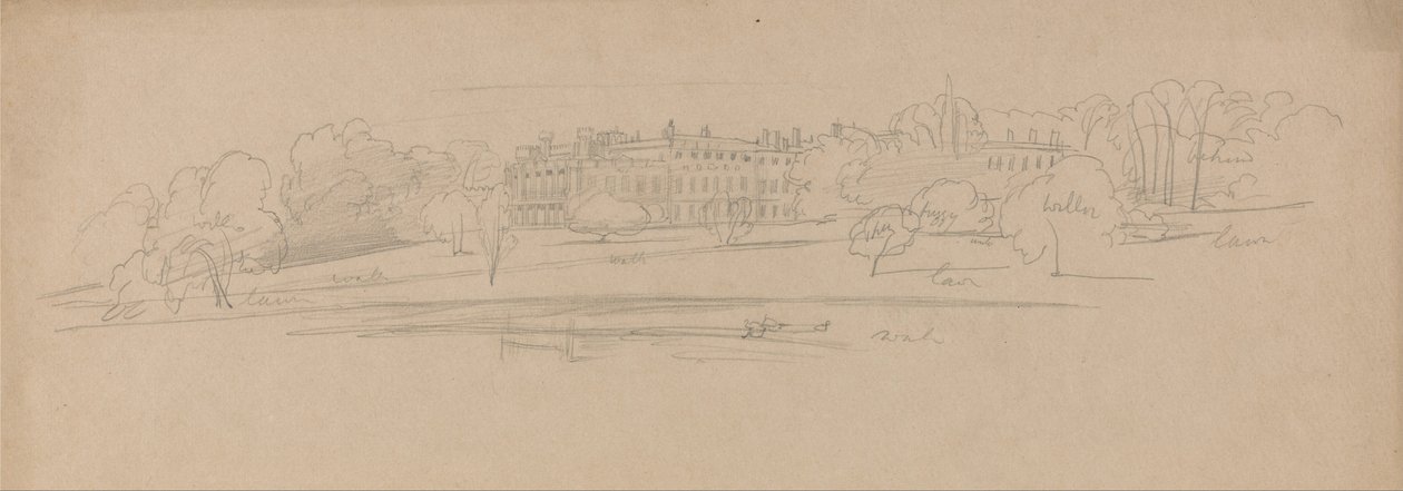 Knowsley Hall von Edward Lear