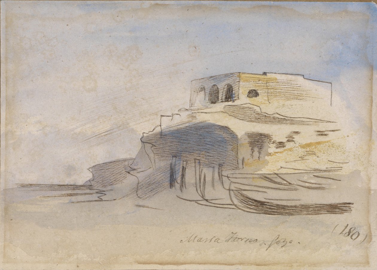 Massa Forno, Gozo, Malta, 1866 von Edward Lear