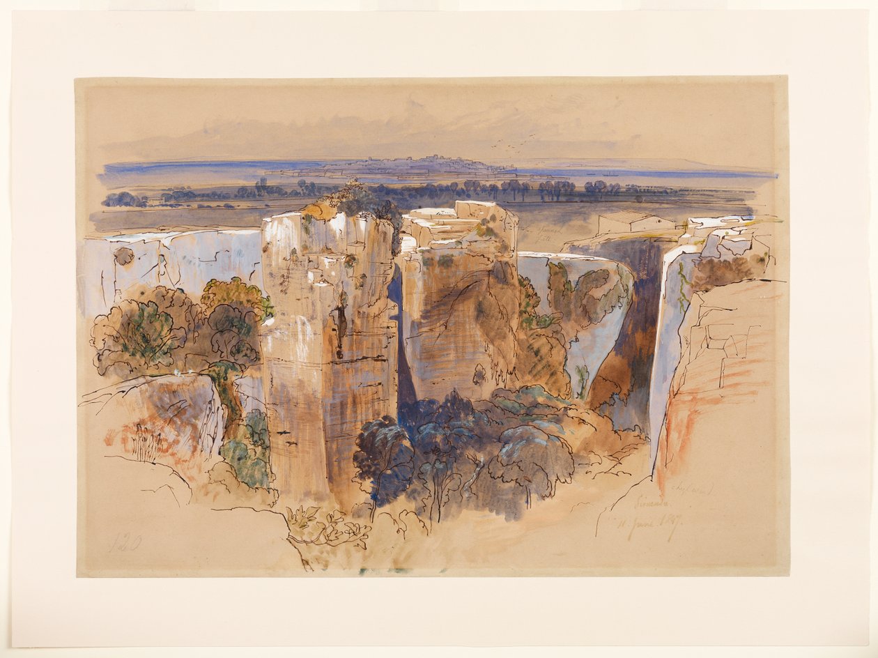 Steinbrüche von Syrakus von Edward Lear