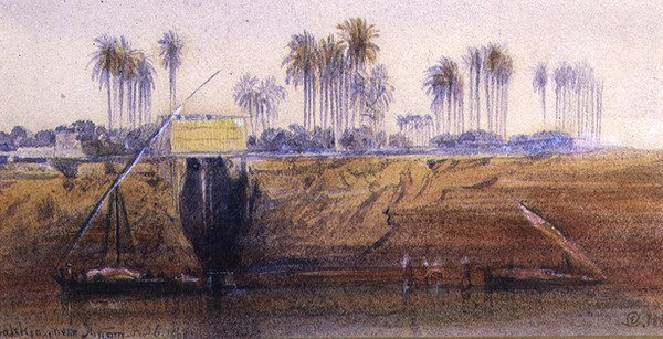 Sakkia, nahe Ibreem, 6. Februar 1865 von Edward Lear