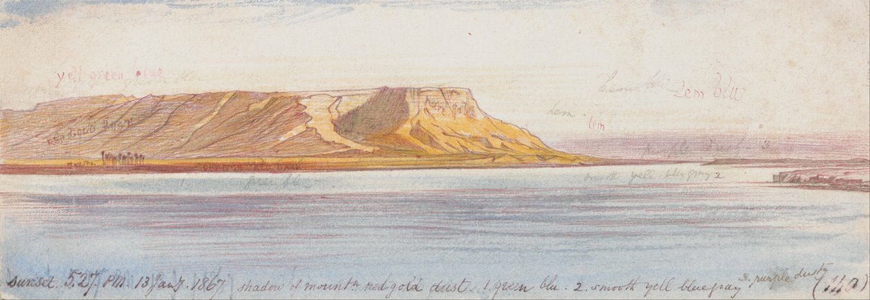 Sonnenuntergang entlang des Nils von Edward Lear