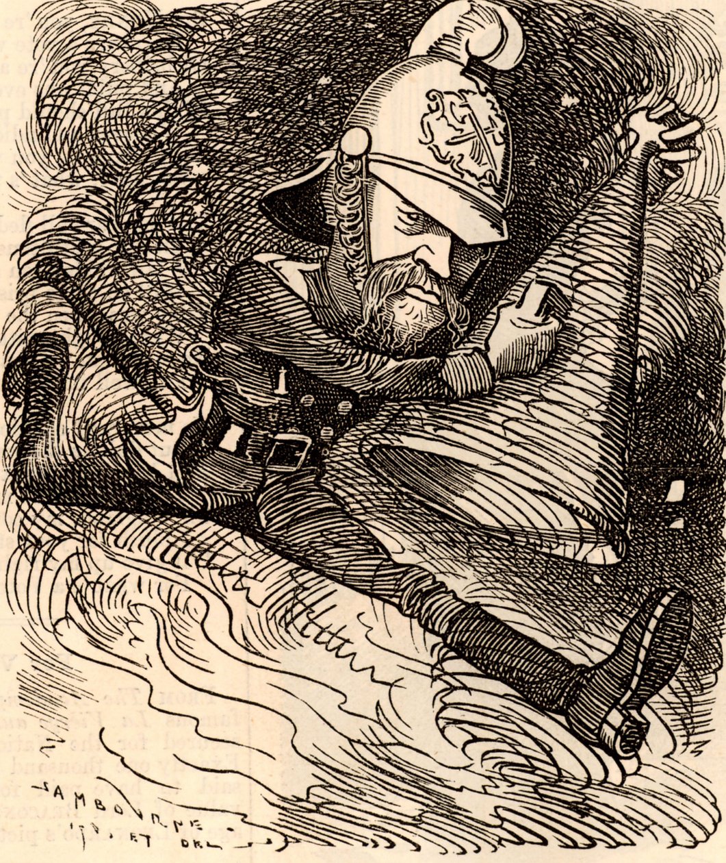 Eyre Massey Shaw (1830-1908) von Edward Linley Sambourne