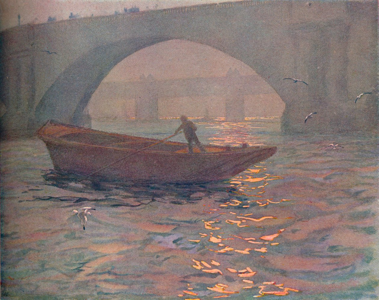 Waterloo-Brücke, um 1910 von Edward Louis Lawrenson