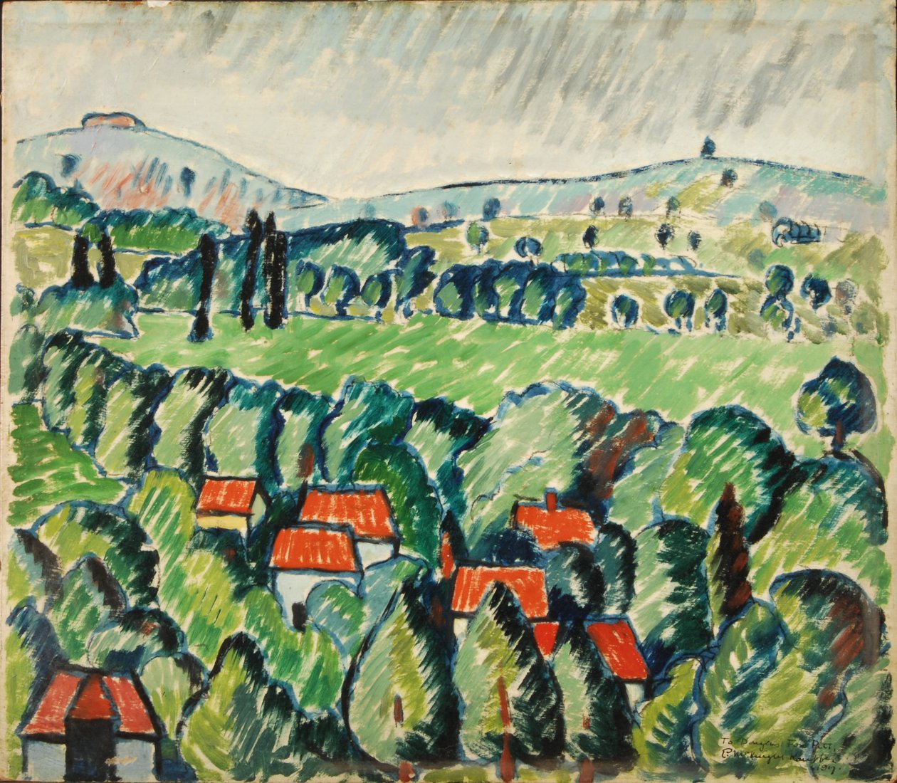 Berkshire Landschaft von Edward McKnight Kauffer