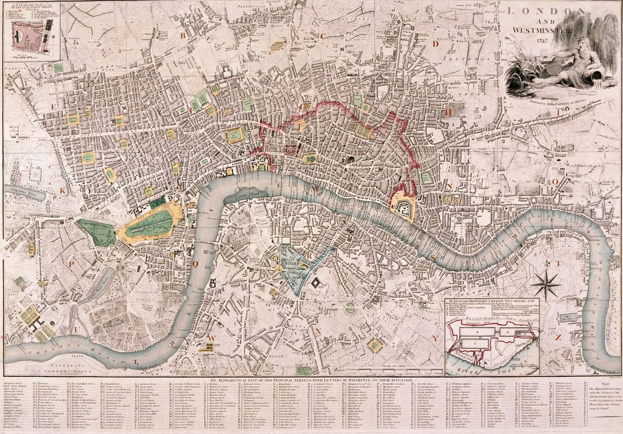 Karte von London von Edward Mogg