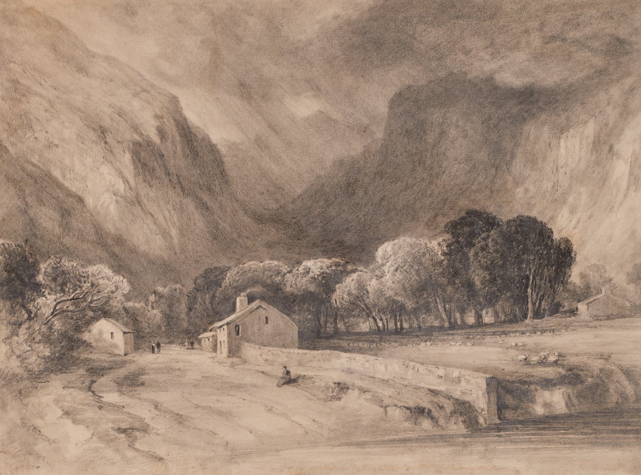 Landschaft mit Bergen von Edward Pretty