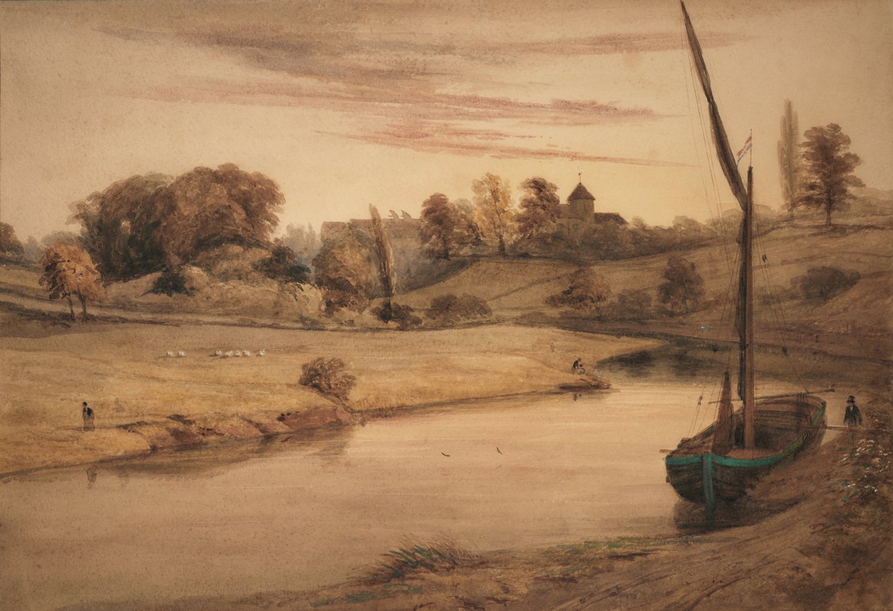 Nettlestead Kirche, Kent von Bow Bridge von Edward Pretty