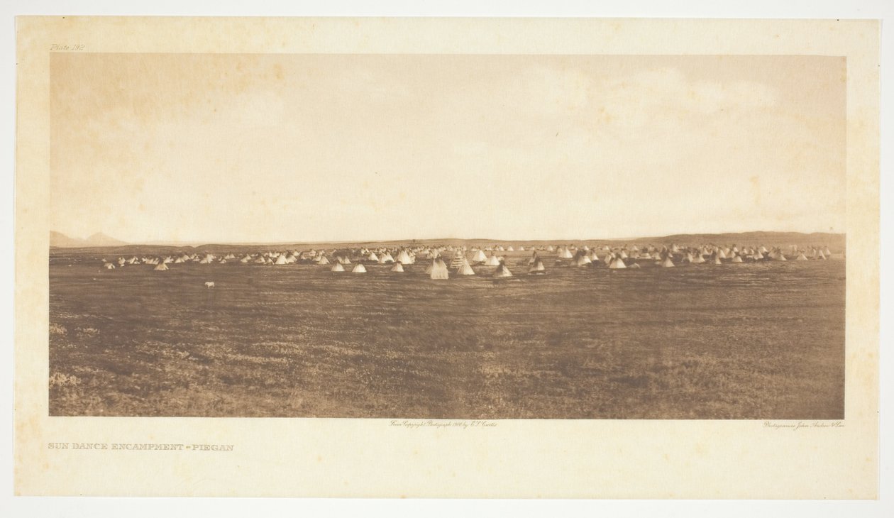 Sonnentanzlager-Piegan von Edward S. Curtis