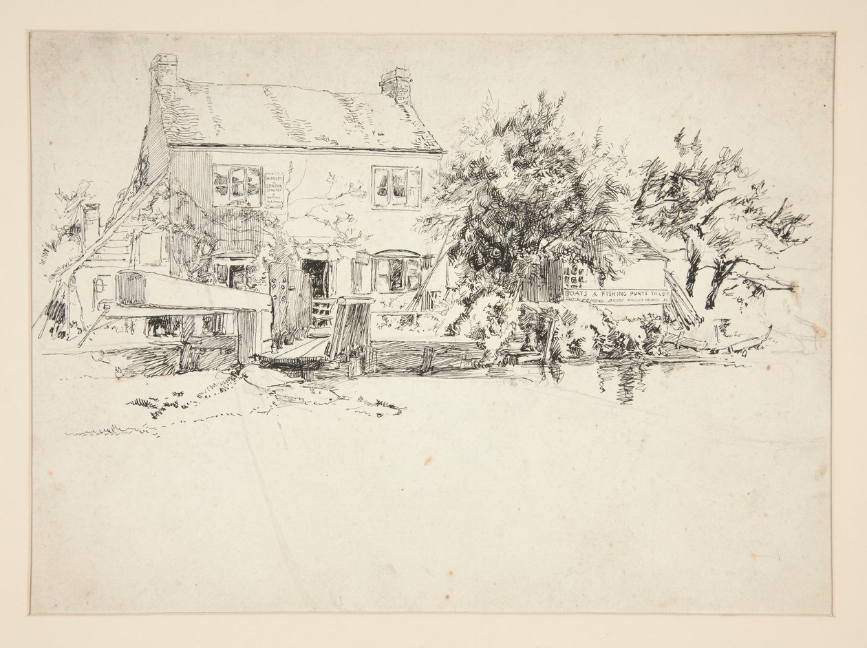 Architektonische Studie: Hurley, London von Edwin Austin Abbey