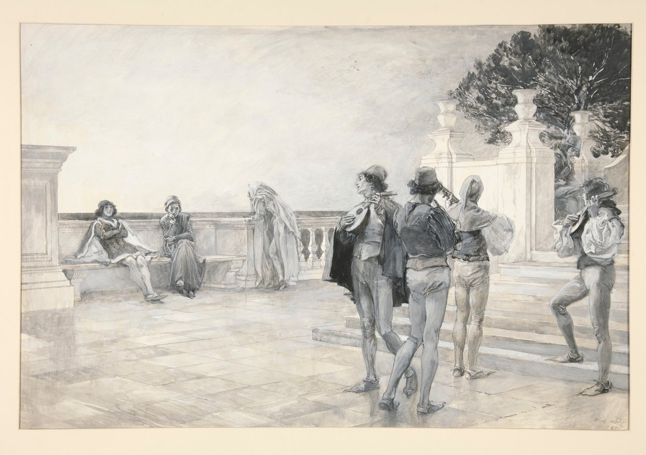 Balthasar singt von Edwin Austin Abbey