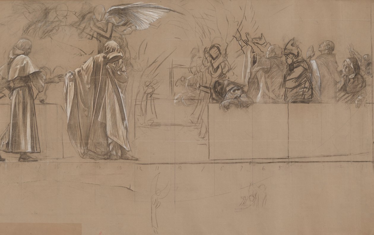 Kompositionsstudie von Edwin Austin Abbey