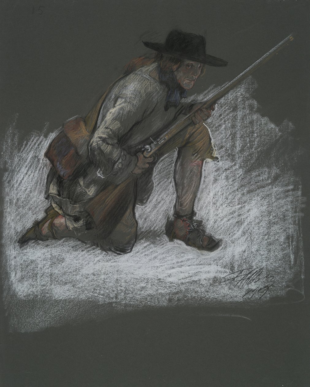 Figurenstudie für von Edwin Austin Abbey