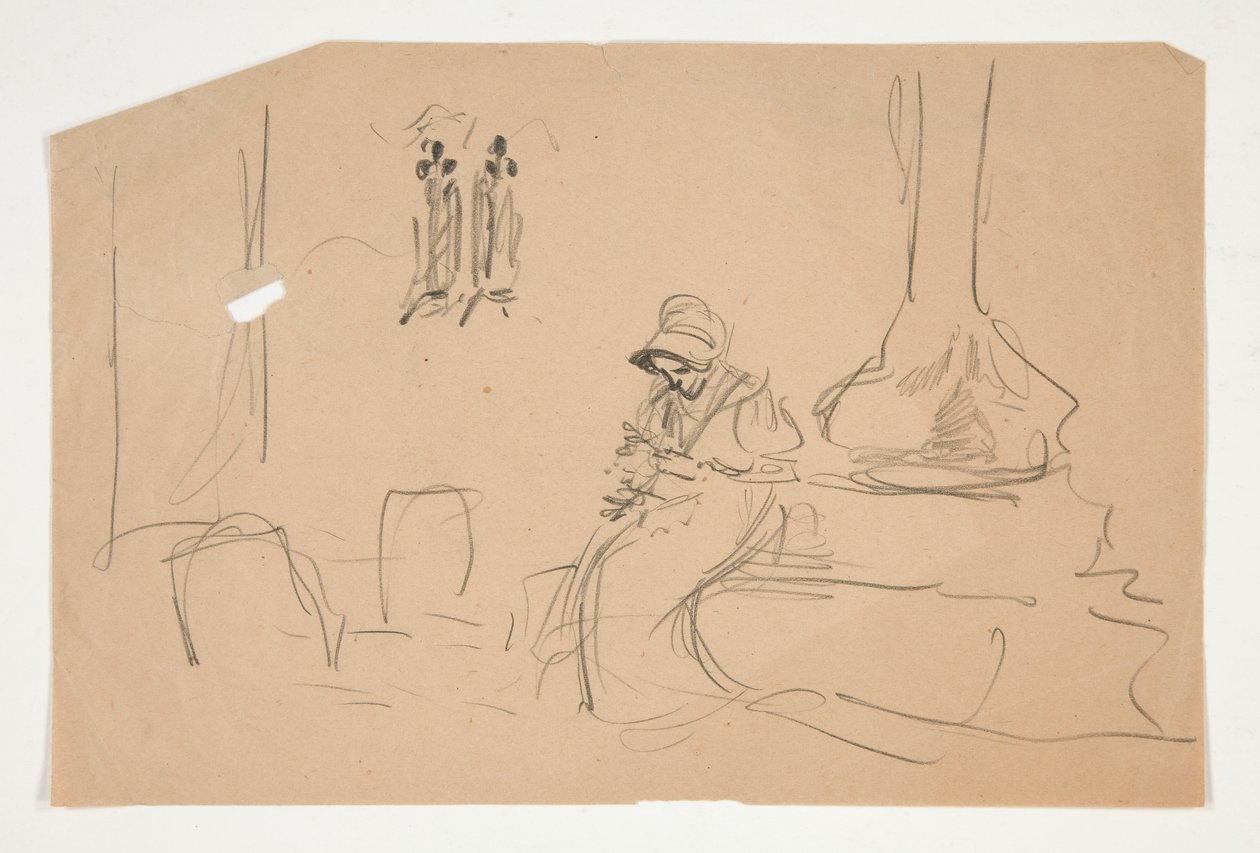 Skizze für von Edwin Austin Abbey