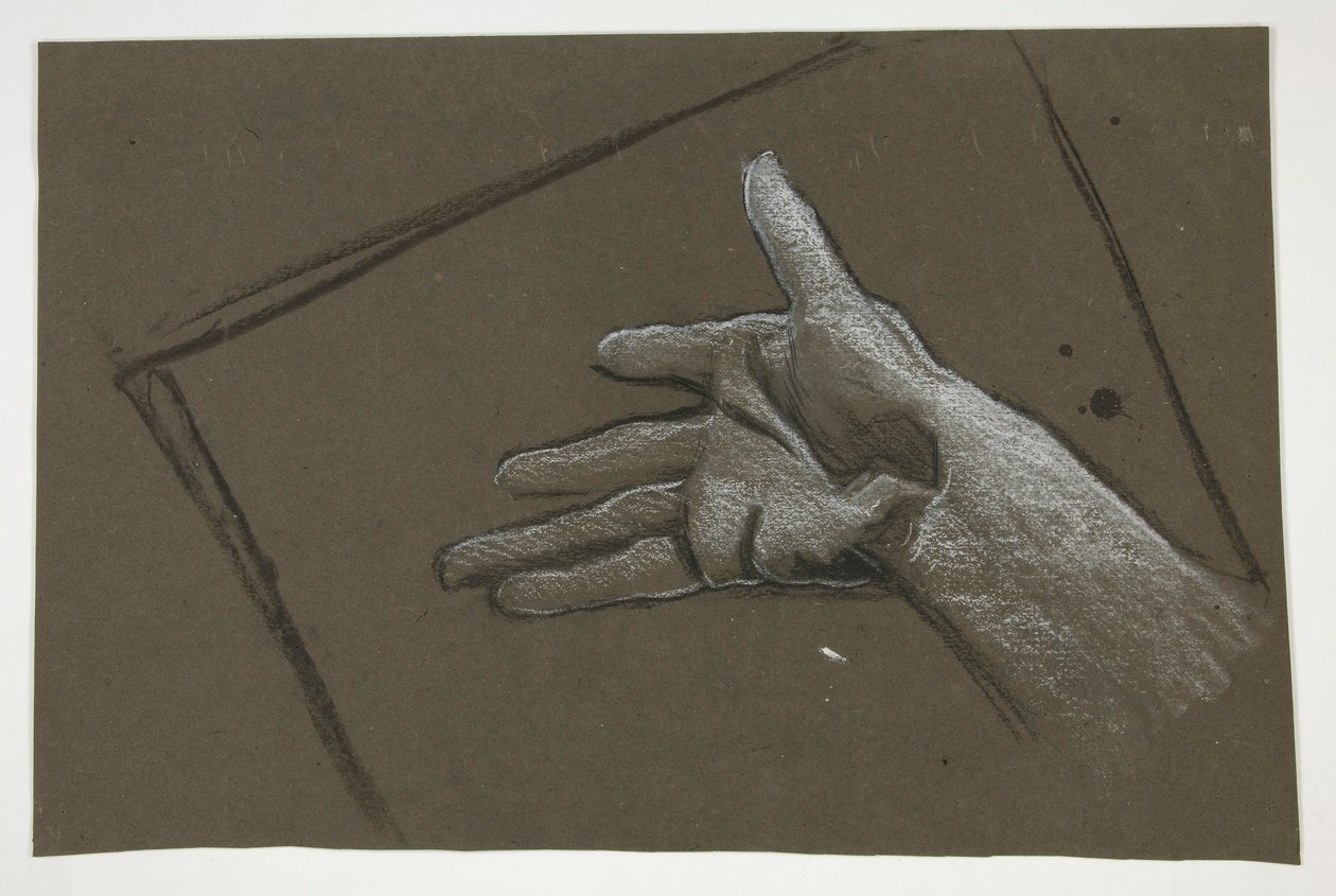 Skizze einer Hand von Edwin Austin Abbey