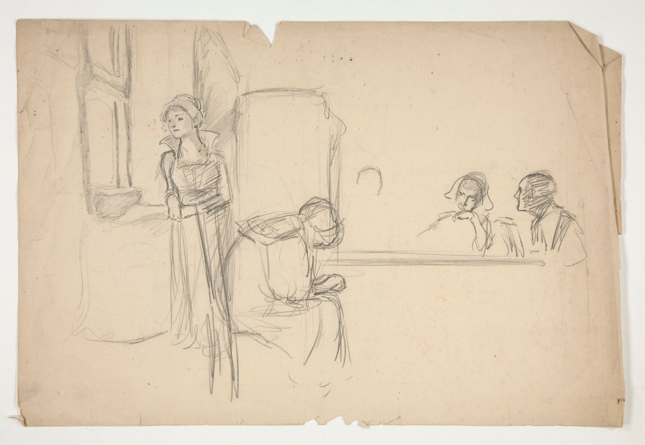 Studie für von Edwin Austin Abbey